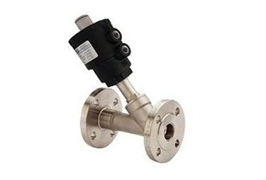 Stainless steel pneumatic valve with NF flanges